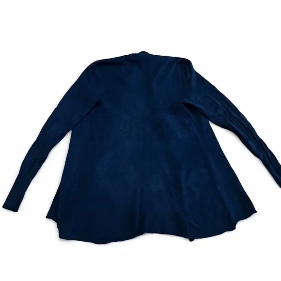 Athleta Navy Cashmere Blend Open Front Cardigan Sweater Size Medium - Picture 2 of 5
